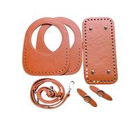 Ldabrye Borsa a tracolla in pelle PU Set di maglieria Fai da te Crochet Making Borse Maniglia Tracolla Borse Fondo per Borsa a Tracolla Borse in Pelle Maniglie per Fare, Marrone