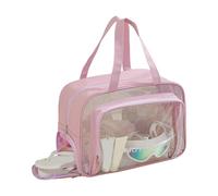 Ldabrye Borsa da allenamento resistente all'acqua Scomparti separati per scarpe e attrezzi bagnati in PVC pratico PVC Dry Wet Separazione Toiletry Bag, Viola, One Size