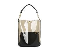Ldabrye Borsa vintage 2 in 1 trasparente Messenger Bag Secchio Semi-trasparente Jelly Spalla Moglie Best Sisters Jelly Per Le Donne Bambini Trasparente Secchio Spalla, Nero , One Size
