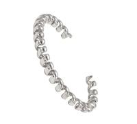 Ldabrye Bracciale rigido aperto regolabile con design a spirale, in acciaio inox, gioiello da donna, regalo di compleanno per lei, Misura unica, come descritto