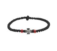 Ldabrye Braccialetto intrecciato con crocifisso regolabile e lega per una vestibilità comoda, simbolo religioso, da indossare tutti i giorni, braccialetto alla moda con crocifisso, gioiello per fede