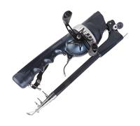 Ldabrye Canna da pesca da viaggio pieghevole di ricambio con braccio a mulinello per accessori esterni Pali rotanti durevoli con braccio mulinello