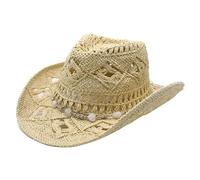 Ldabrye Cappello con tesa piegata, da indossare più volte, elegante, da strada, per adolescenti, elegante, a prova di sudore, per attività all'aperto e vacanze in spiaggia, traspirante, con paglia