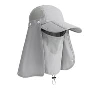 Ldabrye Cappello da pesca con protezione solare con copertura per il viso staccabile, patta per il collo, berretto da trekking all'aperto traspirante per la pesca