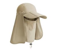 Ldabrye Cappello da pesca con protezione solare con copertura per il viso staccabile, patta per il collo, berretto da trekking all'aperto traspirante per la pesca