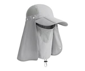 Ldabrye Cappello da pesca con protezione solare con copertura per il viso staccabile, patta per il collo, berretto da trekking all'aperto traspirante per la pesca