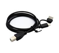 Ldabrye Cavo Dati per Stampante Portatile USB + Tipo C Maschio a Tipo B Maschio Adatto per Cavo Dati per Pianoforte elettronico Scanner Stampante Telefono