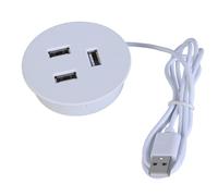 Ldabrye Cavo di prolunga USB maschio a 3 adattatori di ricarica incorporati per tavolo mobile divano nascosto cavo di ricarica rapida connettore PC estensione