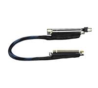 Ldabrye Cavo per scheda grafica PCIe 5.0 X16 angolato a 270 gradi, resistente, 64GT/s, trasmissione dati veloce, ingresso sinistro, cavo di prolunga per grafica