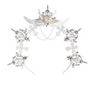 Ldabrye Cerchietto con strass, corone da dea, versatili, per trucco, corone da sposa, fasce per capelli per matrimoni, accessori per capelli per donne e ragazze