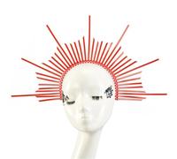 Ldabrye Cerchietto per capelli a forma di corona, stile gotico, accessorio per capelli con chiodini, accessorio per capelli per donne e ragazze