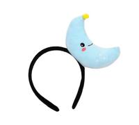 Ldabrye Cerchietto per capelli a forma di stella/luna/sole, riunioni a tema Halloween, appassionati di film, fasce per capelli in peluche per adolescenti e adulti, accessori per capelli per donne e