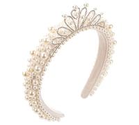 Ldabrye Cerchietto per capelli con strass, con perle, da sposa, diadema per matrimonio, accessorio per capelli per donne e ragazze