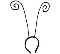 Ldabrye Cerchietto per capelli in velluto nero, per adulti e bambini, con antenne lunghe formiche, accessorio per capelli per donne e ragazze