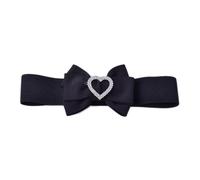 Ldabrye Cintura da donna dimagrante, corsetto elastico con fibbia a cuore e fiocco, universale, per banchetto, camicia, cappotto, cintura larga, cintura in vita per abiti, pantaloni, cappotti, Nero ,