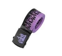 Ldabrye Cintura in vita da donna, da uomo, resistente all'usura, per jeans, adolescenti, hiphop, con motivo a fiamme, cintura in vita alla moda da donna per jeans, vestiti, pantaloni, cappotti, Viola,