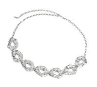 [Ldabrye] Collana a catena a vita rotonda irregolare esagerata in metallo gotico regolabile per donne e uomini