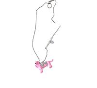 Ldabrye Collana di perle bassotto elegante catena a strati gioielli per le donne alla moda amante degli animali regalo alla moda accessorio in lega elegante catena clavicola per le donne, One Size