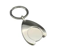 Ldabrye Convenient Shopping Cart Coin Keychain with Trolley/Euro/Blank Pattern Reliable Key Chain for Supermarket Trolleys Bags Portable Keychain with Keyring for Men and Women