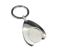 Ldabrye Convenient Shopping Cart Coin Keychain with Trolley/Euro/Blank Pattern Reliable Key Chain for Supermarket Trolleys Bags Portable Keychain with Keyring for Men and Women