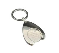 Ldabrye Convenient Shopping Cart Coin Keychain with Trolley/Euro/Blank Pattern Reliable Key Chain for Supermarket Trolleys Bags Portable Keychain with Keyring for Men and Women