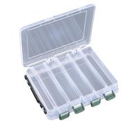 Ldabrye Custodia per esche da pesca a doppio ponte con vassoi rimovibili per pesca in acqua salata e d'acqua dolce, scomparto regolabile