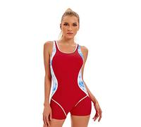 Ldabrye Donne Un Pezzo Collo Tinta Unita Bikini Costume Da Bagno Scava Fuori Piatto Alto Bikini Nuoto