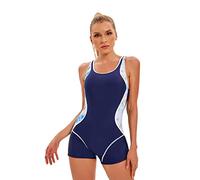 Ldabrye Donne Un Pezzo Collo Tinta Unita Bikini Costume Da Bagno Scava Fuori Piatto Alto Bikini Nuoto