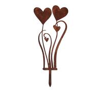 Ldabrye Durevolezza Ferro Battuto Fiore Terra Palo Paesaggio Facile Installare Palo Artistico per Cortile Parco o Evento Paesaggio Decorazione Arte Cuore Fiore Pali in Metallo Outdoor Pali di Fiori in