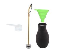 Ldabrye Efficace dispenser di polvere con misurini di misurazione per l'applicazione della terra per giardino agricolo controllo interno tubo lungo in metallo spolverino da giardino
