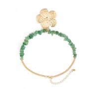 Ldabrye Elegante collana con ciondolo floreale a cinque petali con accenti di pietra gioielli leggeri per clavicola da indossare tutti i giorni collana con ciondolo in ferro