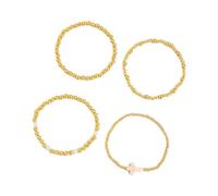 Ldabrye Elegante set di ciondoli a forma di croce con design hip hop e perle finte per l'uso quotidiano Set di catene croci alla moda, Misura unica, come descritto