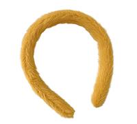 Ldabrye Fascia da donna per la testa, alla moda, con peluche, tinta unita, accessorio per capelli per donne e ragazze