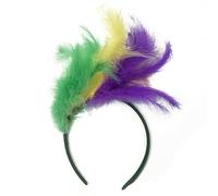 Ldabrye Fascia per capelli con piume, per martedì grasso, splendido copricapo per ragazze, accessori per capelli in maschera, accessorio per capelli per donne e ragazze