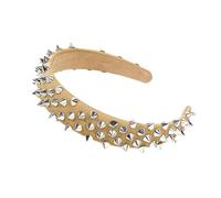 Ldabrye Fascia per capelli con rivetti in metallo, per trucco e lavaggio del viso, fascia elastica per capelli per donne e ragazze, per la cura della pelle, accessori per capelli per donne e ragazze