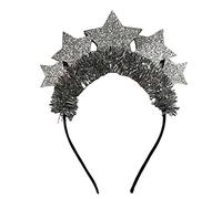 Ldabrye Fascia per capelli con stelle glitterate, fasce per capelli natalizie con tinsel per feste creative di Capodanno, accessori per capelli per donne e ragazze