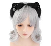 Ldabrye Fascia per capelli fatta a mano con orecchie di gatto, per incontri a tema anime, per donne e ragazze