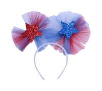 Ldabrye Fascia per capelli glitterata con stella di luglio, unisex, per bambini, per bancarelle e mercati, con stella glitterata, accessorio per capelli per donne e ragazze