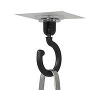 Ldabrye Ganci in bianco, grigio, nero, adesivo resistente per soffitto, nessun danno, non c'è bisogno di inchiodare e forare il gancio per la casa