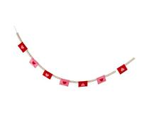 Ldabrye Love Letter Bunting Ornament Wood Beaded Felt Fabric Bunting Hanging Decoration for Wedding Valentine ' s Day Birthday Felt Wood Decoration