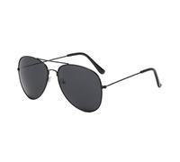 Ldabrye Occhiali da sole alla moda con montatura in metallo e lenti UV400 per la guida e il viaggio di sport all'aria aperta usura occhiali da sole all'aperto, Torta grigia con cornice nera