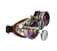 Ldabrye Occhiali retrò Occhiali Steampunk vintage Rave Riding per Cosplay Decorazione per feste Halloween per donne Uomini Regalo Punk