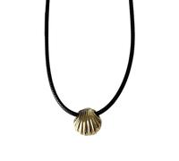 Ldabrye Orecchini Con Ciondolo Con Collana Conchiglie in Metallo Semplice Collare E Fresco Collana Con Girocollo Y2K Gioielli Ciondolo Con Conchiglie in Metallo Accessorio Per in Lega