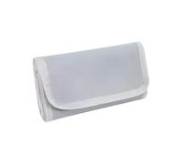 [Ldabrye] Oxford Cloth soluzione di gestione della liquidità portatile 6 scomparti valuta internazionale viaggio cerniera borsa essenziale viaggio contanti portafoglio, Grigio, Bellezza di massa