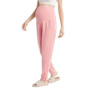 Ldabrye Pantaloni premaman autunnali con pancia elastica e tessuto di viscosa traspirante per un comodo uso quotidiano pantaloni premaman per camminare, Polvere per la pelle., L