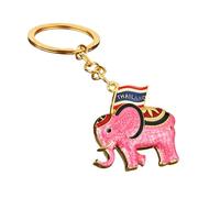Ldabrye Portachiavi a forma di elefante con bandiera della celebrazione ispirato alla Thai, perfetto per viaggi, souvenir e regalo della cultura thailandese, B, Taglia unica