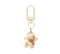 Ldabrye Portachiavi Happy Cats con graziosi disegni di animali, piccolo ciondolo, versatile accessorio quotidiano per persone alla moda abbigliamento casual