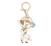 Ldabrye Portachiavi portatile a forma di cavallo arcobaleno come accessorio alla moda per tutti i giorni o regali speciali per chiavi dell'auto portachiavi zaino, A, Taglia unica