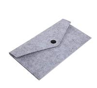 Ldabrye Portafoglio portamonete in feltro per donne e uomini, borsa per cambio carta d'identità, porta carte di credito, organizer per denaro, pochette lunga con fibbia, portafoglio per carte da uomo