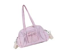 Ldabrye Pratica borsa da donna impermeabile con aggiunta di piega staccabile Esempio di spazio spazio poliammide permanente per il trasporto richiede elegante borsa piegata., B